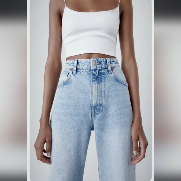 ZARA - HiRise Wide Leg Jeans - Picture 6 of 12